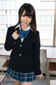 Momoki nozomi in classroom wearing uniform