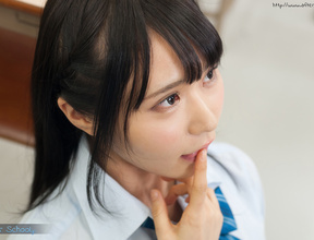 Momoki Nozomi on her knees sucking cock taking cum in mouth