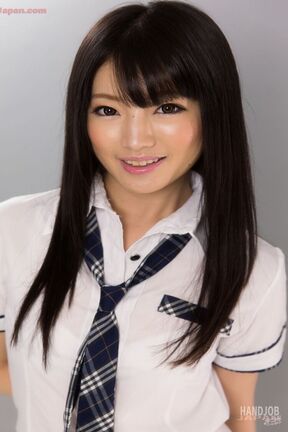 Student Shiina Mizuho on all fours giving handjob in uniform