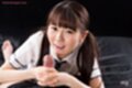 Araki mai giving handjob looking up hair in pigtails