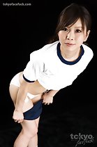 Arisaka Mio lowering bloomers wearing panties